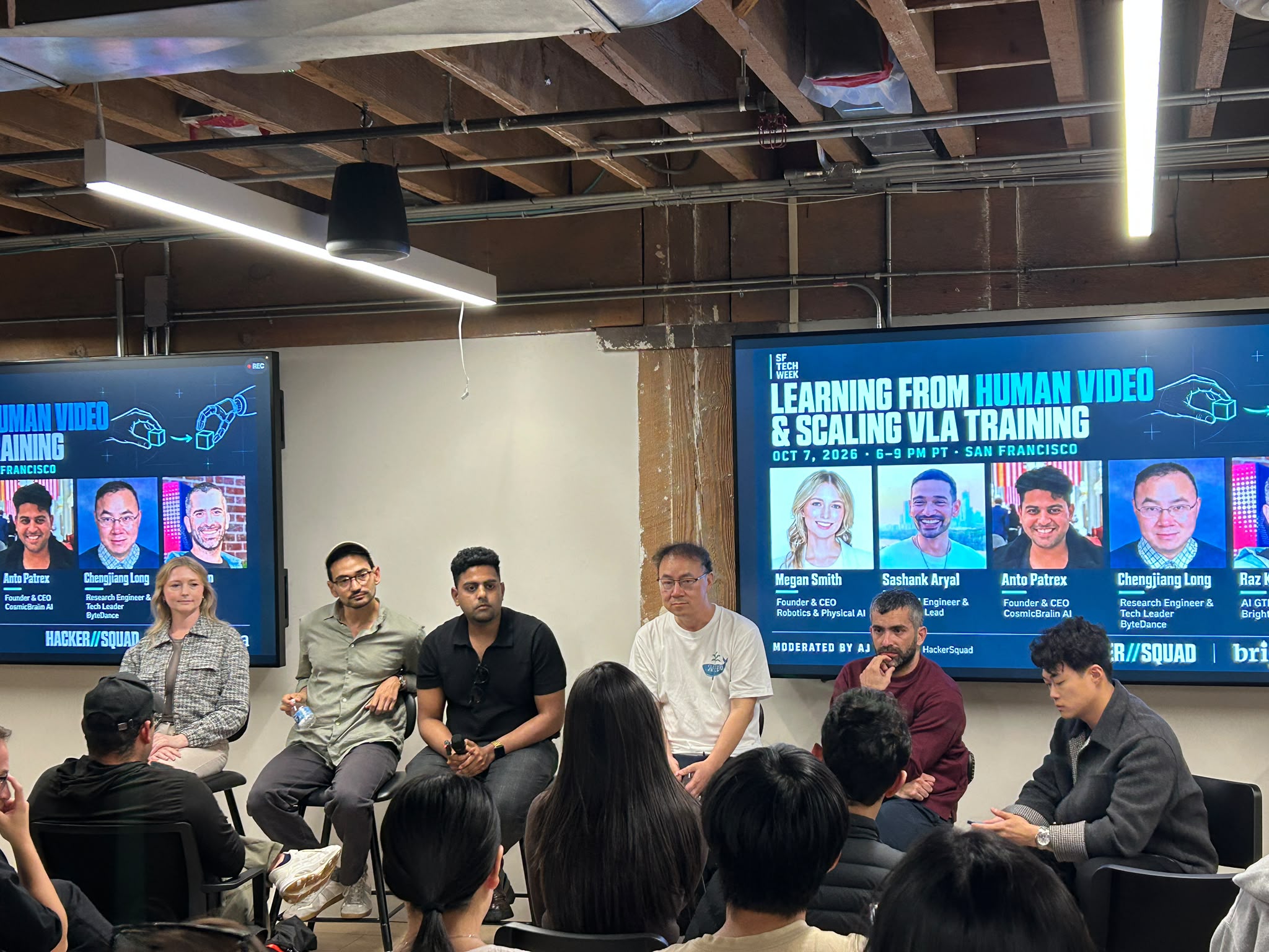 The panel at the HackerSquad event in San Francisco